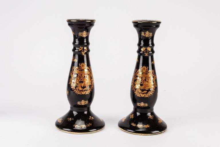 Pair of Baroque Gilded Candlesticks