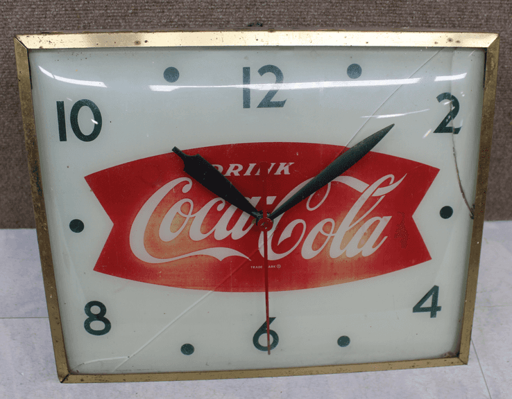 Swihart Coca-Cola Advertising Wall Clock with Glass Front