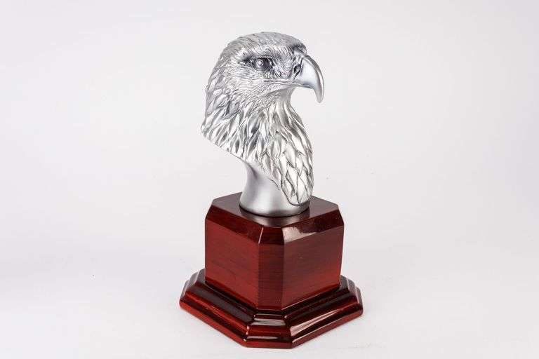 Silver Eagle Head Statue