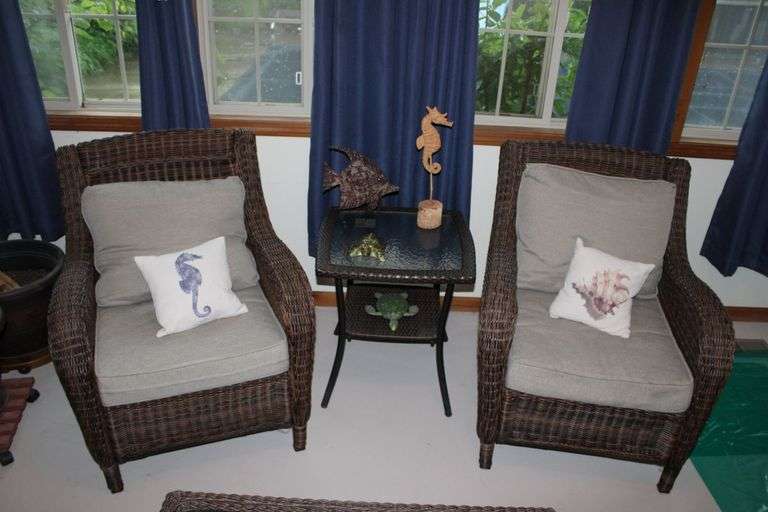 Wicker Chair & Table