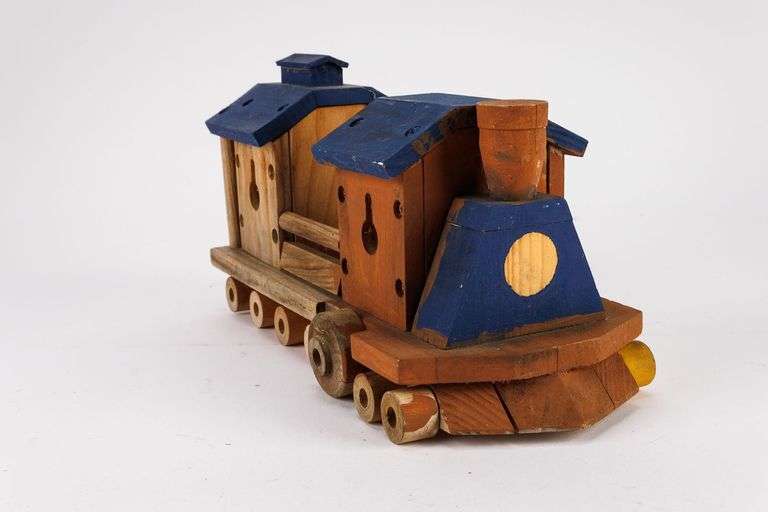 Choo Choo! All Aboard!  Vintage Handmade Wooden Train Engine