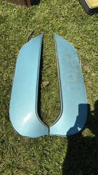 Pair of Vintage Metal Panels