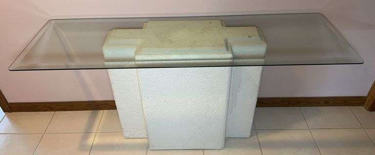 1970s Vintage, Post Modern, Textured Console Table