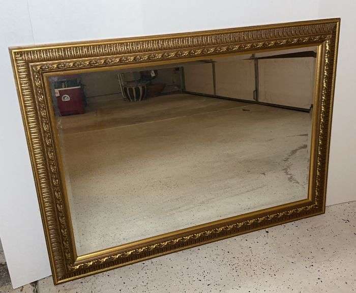Large, Gold Tone, Decorative Mirror