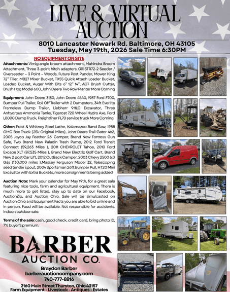 Live Virtual Equipment Sale