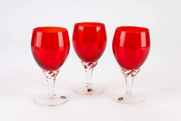 Twisted Stem Wine Glasses