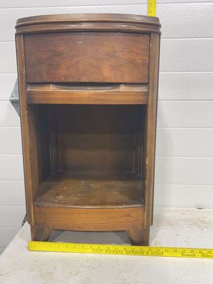 Vintage Wooden Commode Nightstand