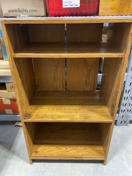 Wooden shelving unit / bookcase.