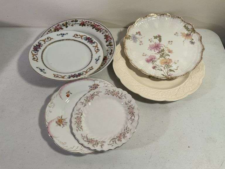 6-Piece Assorted Vintage Decorative China Plates