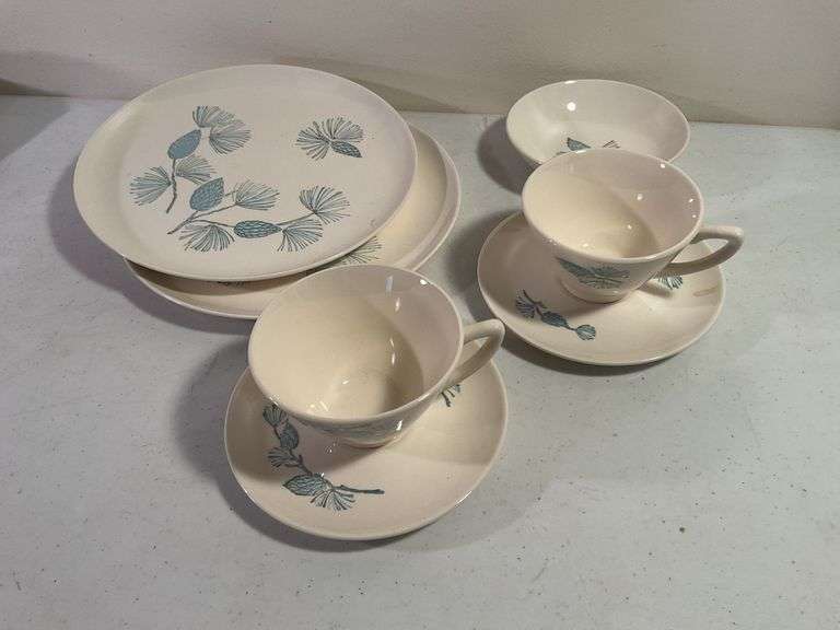 7-Piece Marcrest "Blue Spruce" Dinnerware Collection