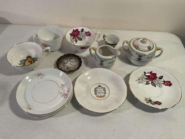 Assorted Fine China & Porcelain Tableware – 13 Pieces