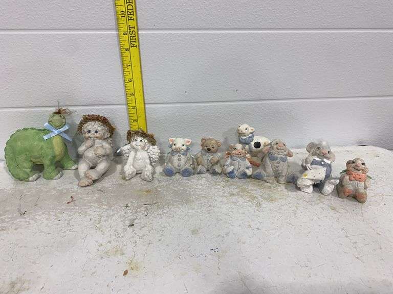 assorted decorative figurines.