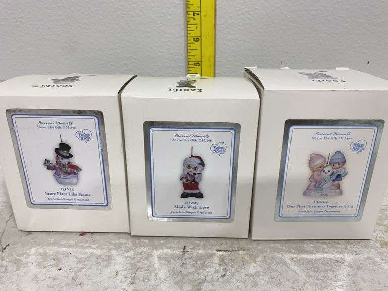 Precious Moments Porcelain Bisque Ornaments.