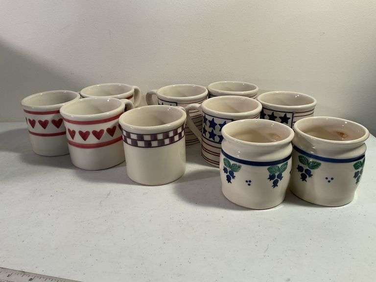 Hartstone Pottery Stoneware Mug Collection – 10 Mugs – USA Made