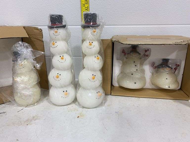 Ceramic Snowman Figurines