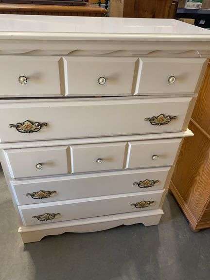 White  Serpentine Dresser