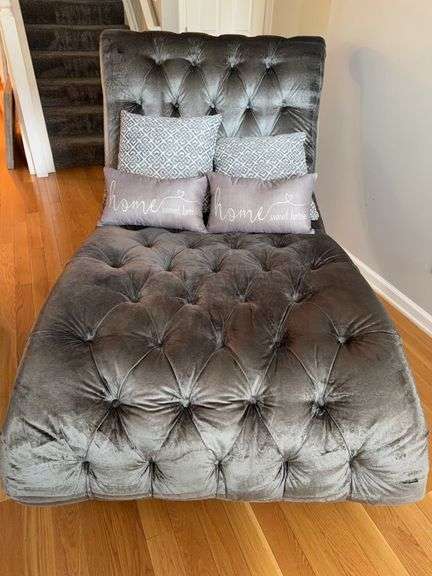 Oversized Art Deco Style Tufted Lounger