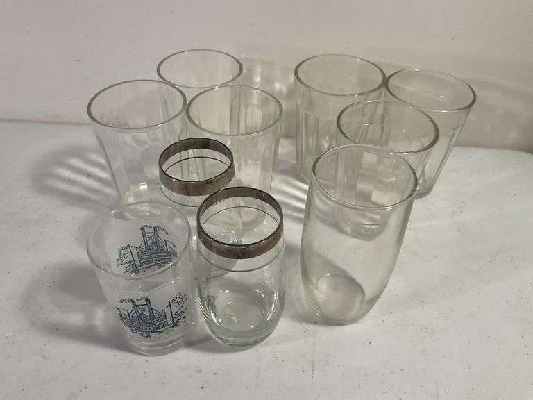 Vintage Assorted Drinking Glasses – 10 Pieces