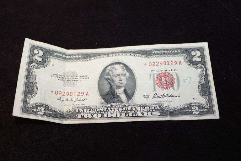 1953A Two Dollar Red Seal Star Note