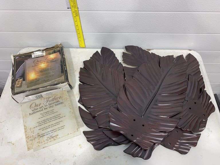 Religious Wall Art Plaques &  Palm Leaf Fan blades