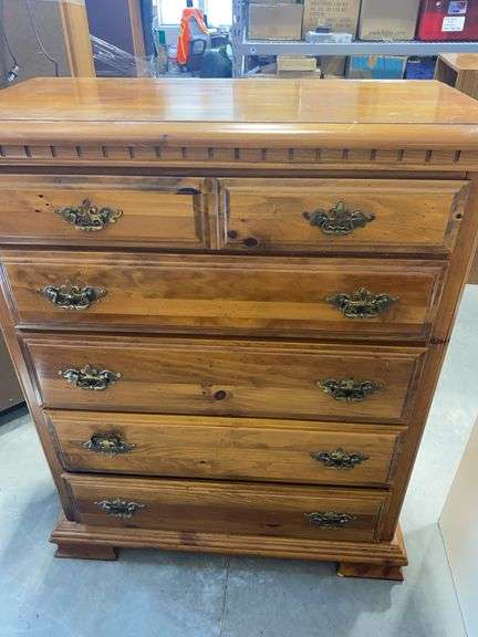 Vintage Wooden 5-Drawer Chest of Drawers / Dresser
