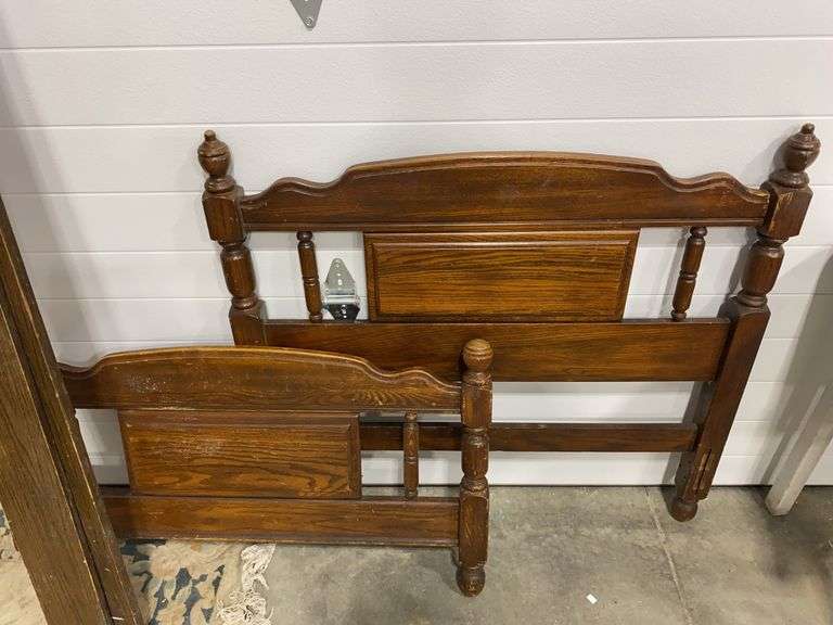 Wooden Headboard and Footboard
