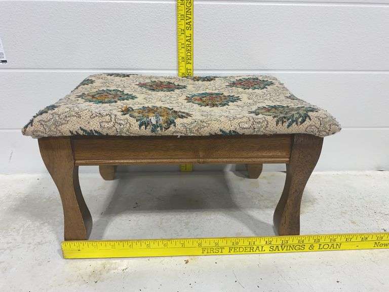 Wooden Upholstered Footstool / Ottoman