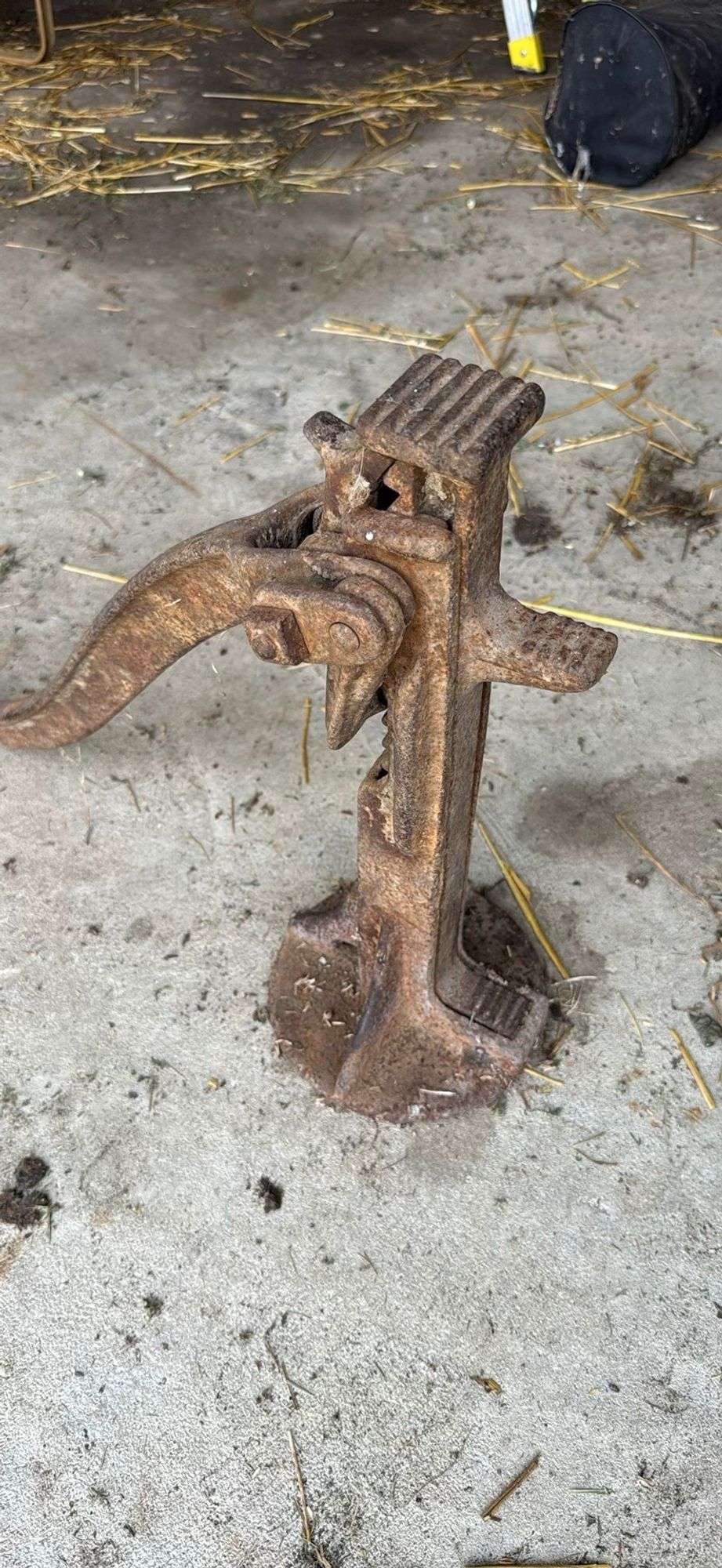 Vintage Rusty Cast Iron Barn Jack - Auction Ohio