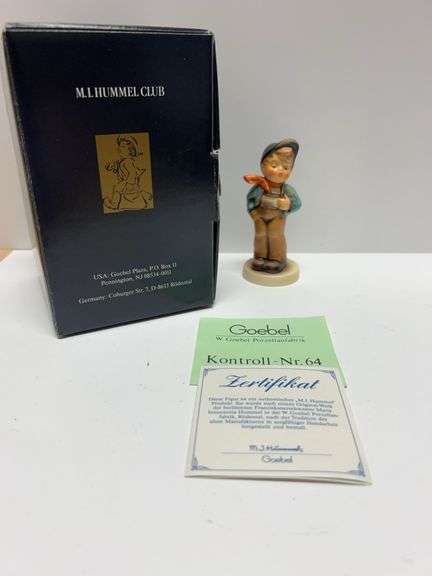 Goebel M.I. Hummel Club Figurine "Lucky Fellow" Hum 560 1992/93 With Box Certificate (9 cm) #174 Ger