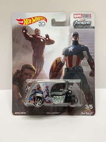Hot Wheels Marvel Studios Avengers Concept Art Series 3D-Livery 3/5 Die-Cast Car 2018, Sealed Carded