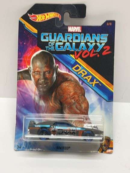 Hot Wheels Marvel Guardians of the Galaxy Vol. 2 Drax Rivited Car 2016, DWD73, Carded, 2/8 Series Re