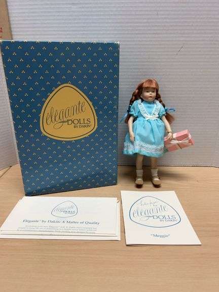 Helen Kish for Élégante Dolls by Dakin "Meggie" Party Dress Porcelain Doll, Original Box and Tags, U