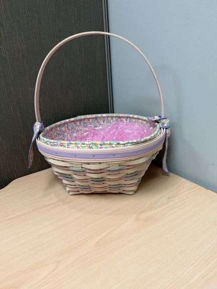 Longaberger 2000 Century Celebration Handwoven Basket With Liner and Handle, Dresden Ohio USA