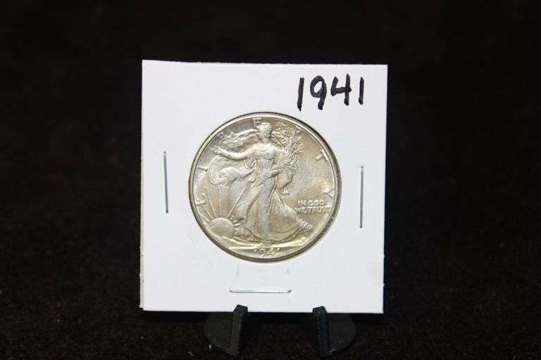 1941 U.S. Walking Liberty Silver Half Dollar