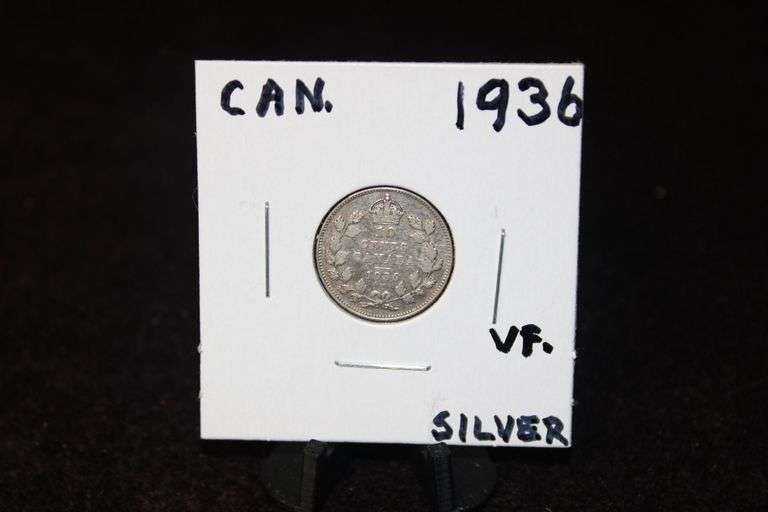 1936 Canada Silver 10 Cents