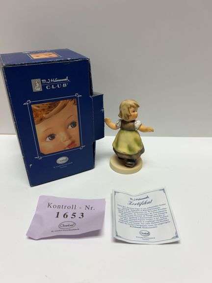 M.I. Hummel Goebel Figurine "Liesl – Spring Waltz" 912/B with Box, Certificate, and Kontroll No. 165