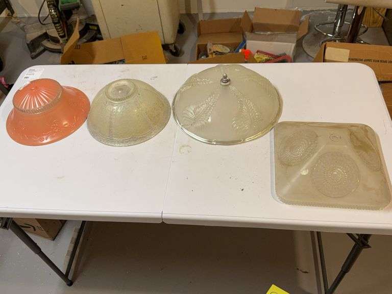Assorted Vintage Glass Ceiling Light Shades