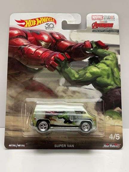 Hot Wheels Super Van Marvel Avengers Hulkbuster Hulk Concept Art Series 50th Anniversary 4/5 (2018) 