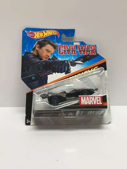 Hot Wheels Marvel Captain America Civil War Hawkeye Die-Cast Car NIB 2015 #9/9 Mattel 95327-9A5A2C3A
