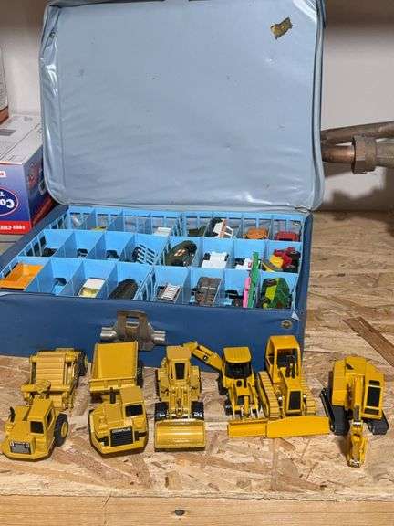 Caterpillar Construction Equipment Models & Matchbox Carrying Case