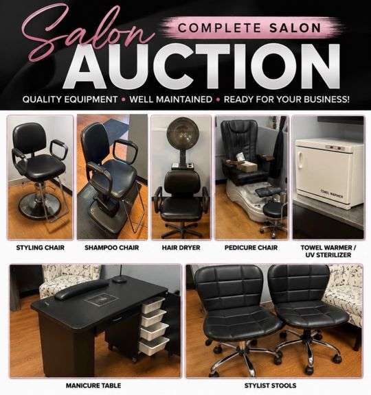 Hair Salon Sale Chairs, Dryers, Lights and More 