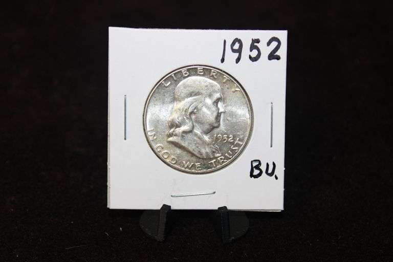 1952 U.S. Franklin Silver Half Dollar