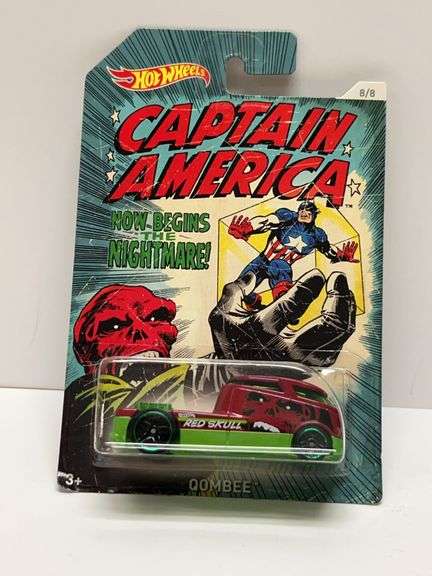 Hot Wheels Marvel Captain America Red Skull Qombee Diecast Car, 2015, Carded, DJK82-DJK75, 8/8 Set, 
