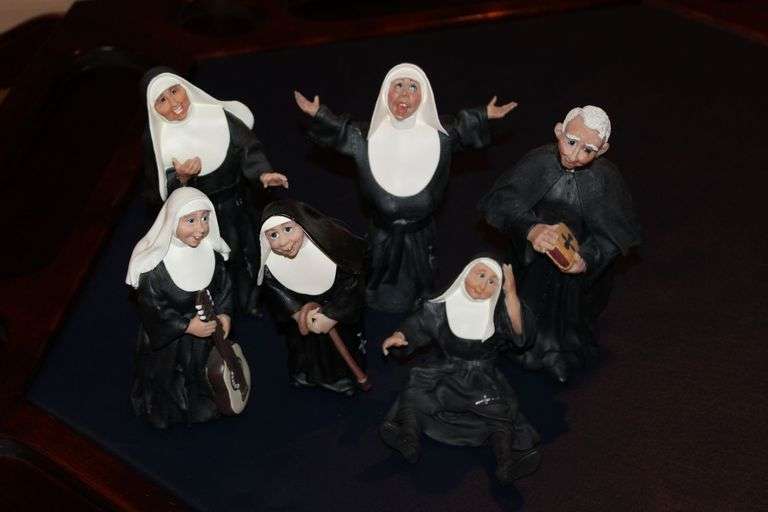 Deb Wood "Happy Habits" Nun Figurines