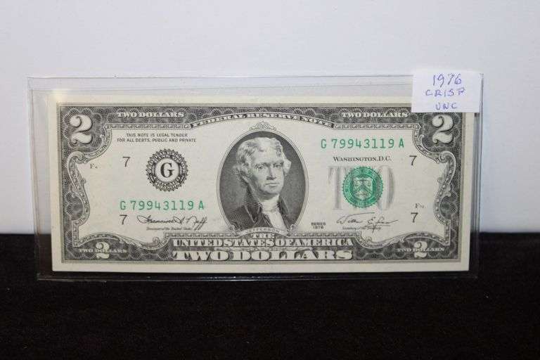 1976 U.S. Two Dollars Federal Reserve Note