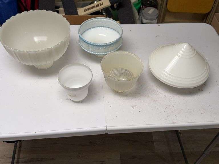 Milk Glass & Glass Lighting Globes
