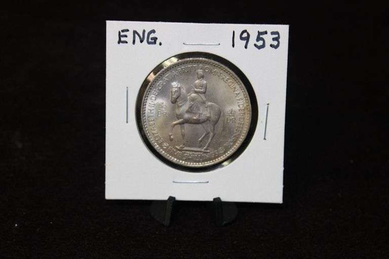 1953 English Five Shillings Coin