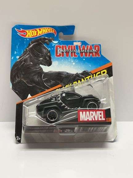 Hot Wheels Marvel Captain America: Civil War Black Panther Die-Cast Car 2015 Carded #27 New Unopened