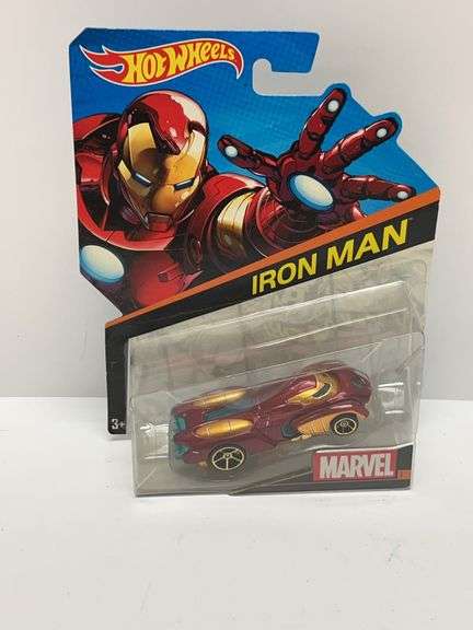 Hot Wheels Marvel Iron Man Die-Cast Car BDM74-0980 in Original Packaging, Mattel 2015 Release, New C