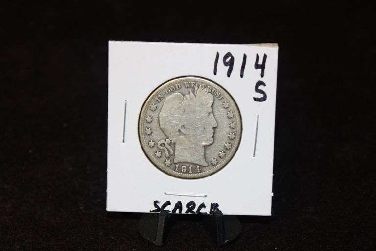 1914-S U.S. Barber Silver Half Dollar